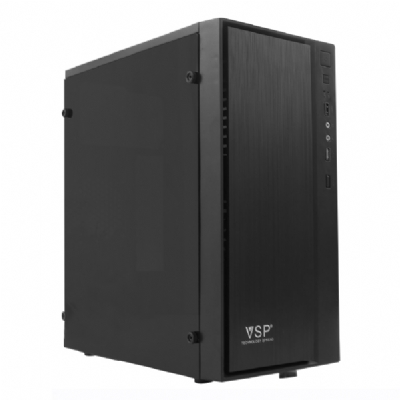 CASE VSP V206 RGB M-ATX MÀU ĐEN NẮP MICA
