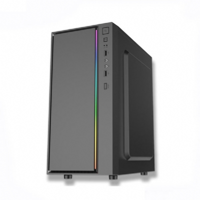 CASE VSP V206 RGB M-ATX MÀU ĐEN NẮP MICA